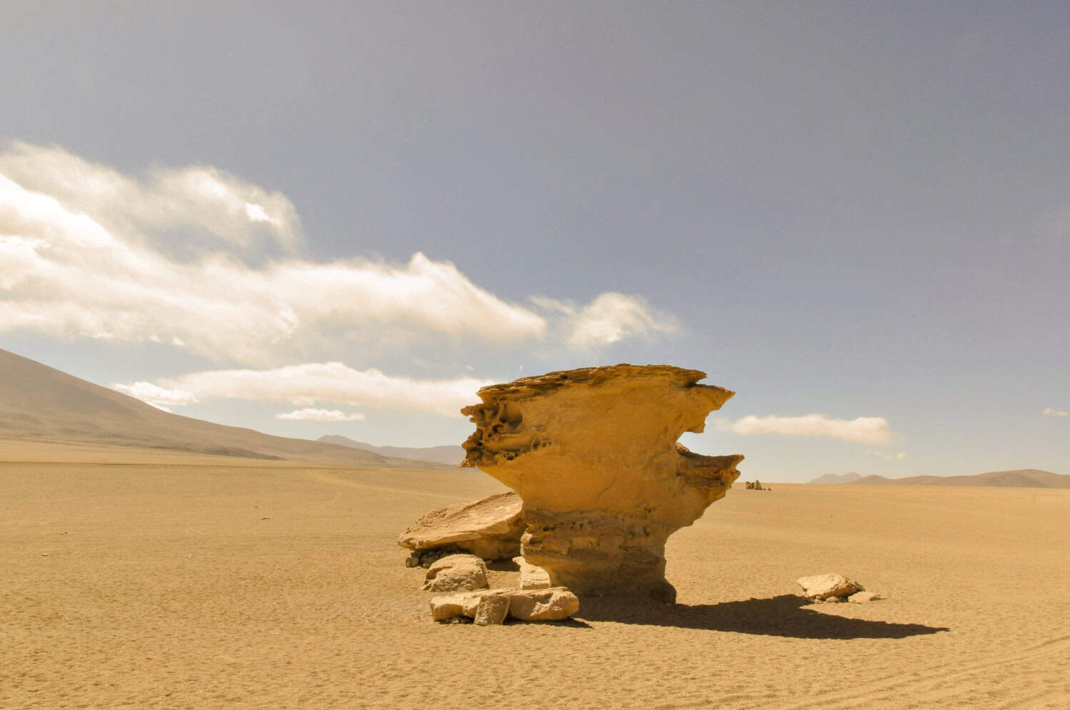 A closeup shot of Salar de Uyuni in Bolivia